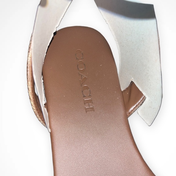 EUC Coach Talulah Sig Platform Sandal Khaki/Saddle Size 8 - Picture 4 of 8